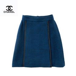 CHANEL シャネル ツイード スカートライオンボタン付